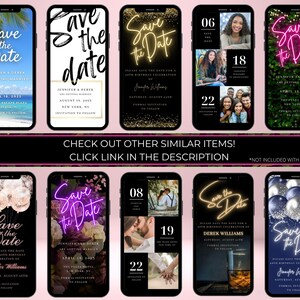 Digital Wedding Save the Date Invitation, Electronic Save the Date ...