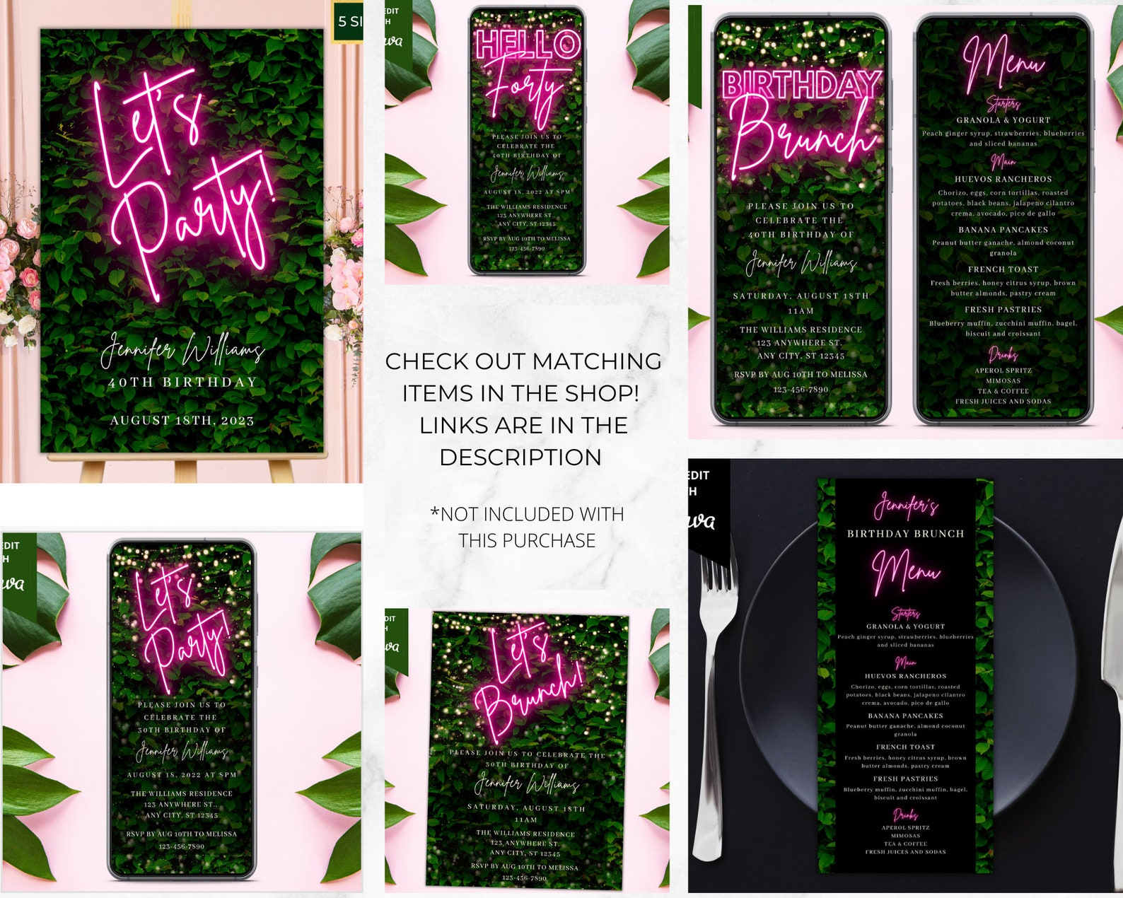 Editable Signature Drinks Sign Menu Printable Signature - Etsy