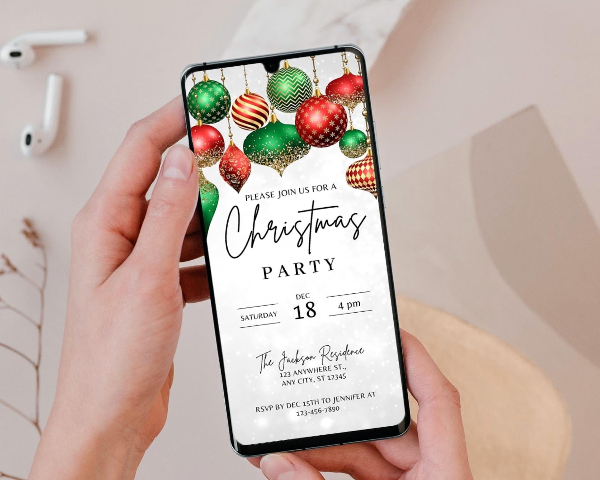 Christmas Evite Christmas Party Invitation Holiday Party  Etsy UK