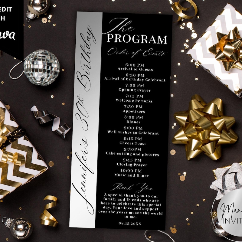 Class Reunion Program Template - Etsy
