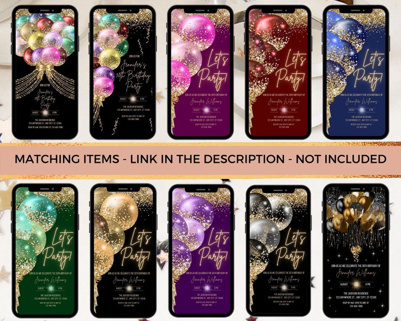 55th Birthday Party Invitation Birthday Evite Digital Text | Etsy