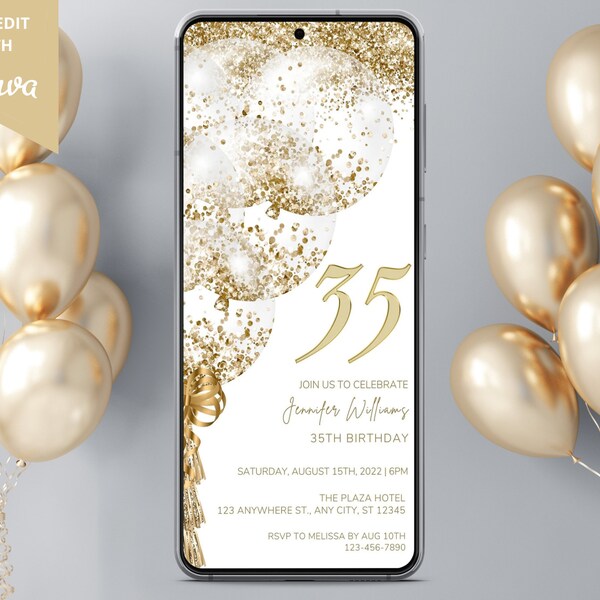 35th Anniversary Party Invitation - Etsy