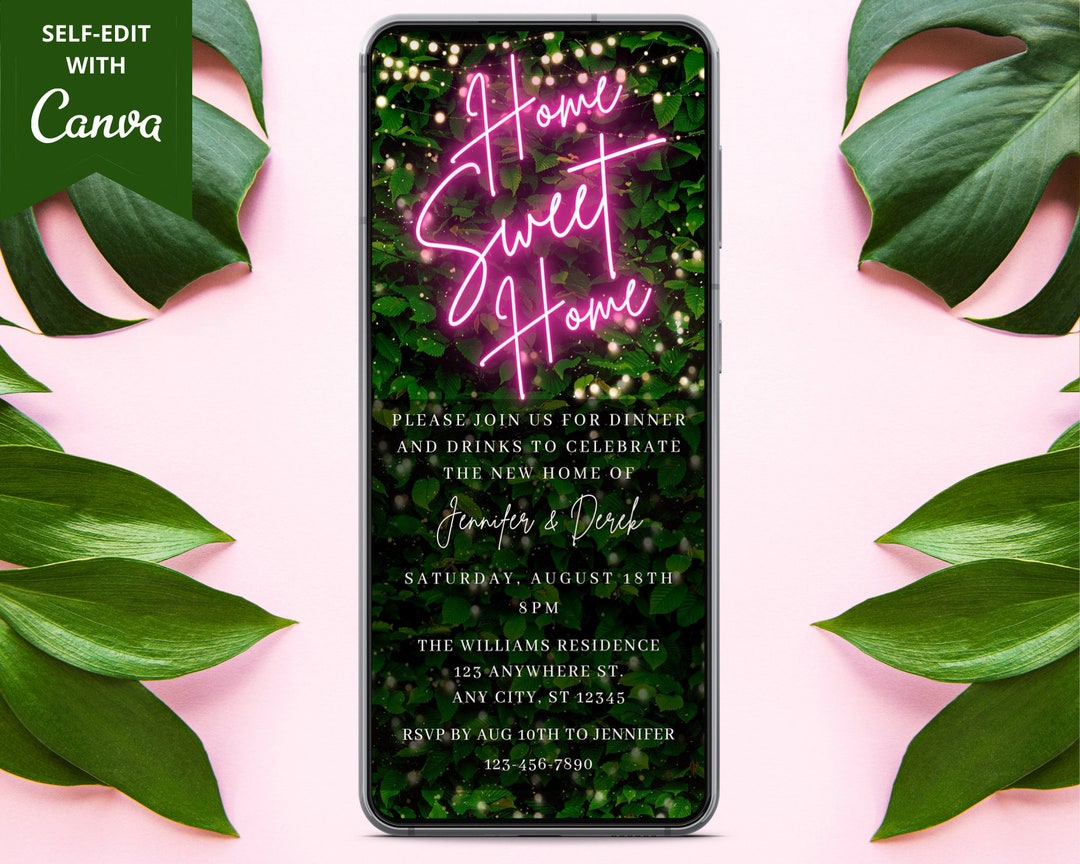 Electronic Housewarming Party Invitation, Digital New Home Invite, Home ...