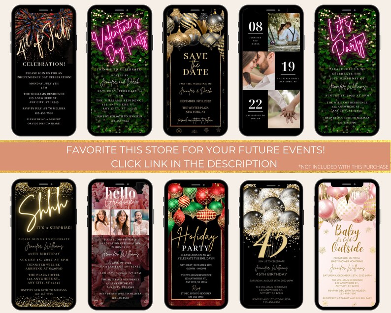 Electronic Dinner Party Invitation Digital Etsy