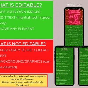 Electronic Talk Forty to Me 40th Birthday Week Trip Invitation, 7 Day ...