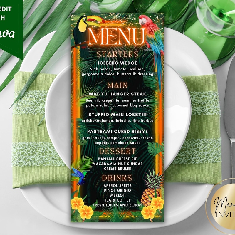 Luau Food Menu - Etsy - Page 2