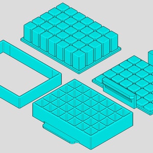 Bath Bomb Cube Embed Maker - Makes 35x 1.5cm cube embeds in 1 shot!