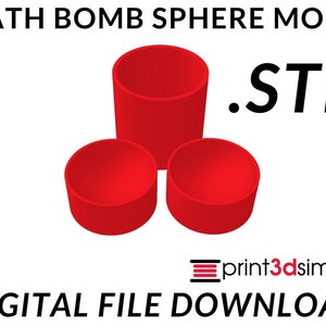 Sphere Bath Bomb Mold (Digital Download STL, 3 Sizes) 3D Print Your Own Molds!