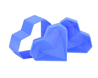 Molde de bomba de baño de corazón de baja poli - ¡Procesamiento rápido + envío!