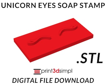 Sello de jabón Unicorn Eyes (descarga digital STL) ¡Imprime en 3D tus propios sellos de jabón!