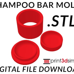 Shampoo Bar Mold Classic Shape (Digital Download STL, 3 Sizes) 3D Print Your Own Molds!