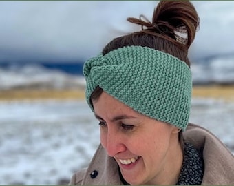 Beginner Friendly Knitting Pattern | Boho Headband Pattern | Knit Headband | Garter Stitch Pattern | Messy Bun Headband | Mommy And Me Set
