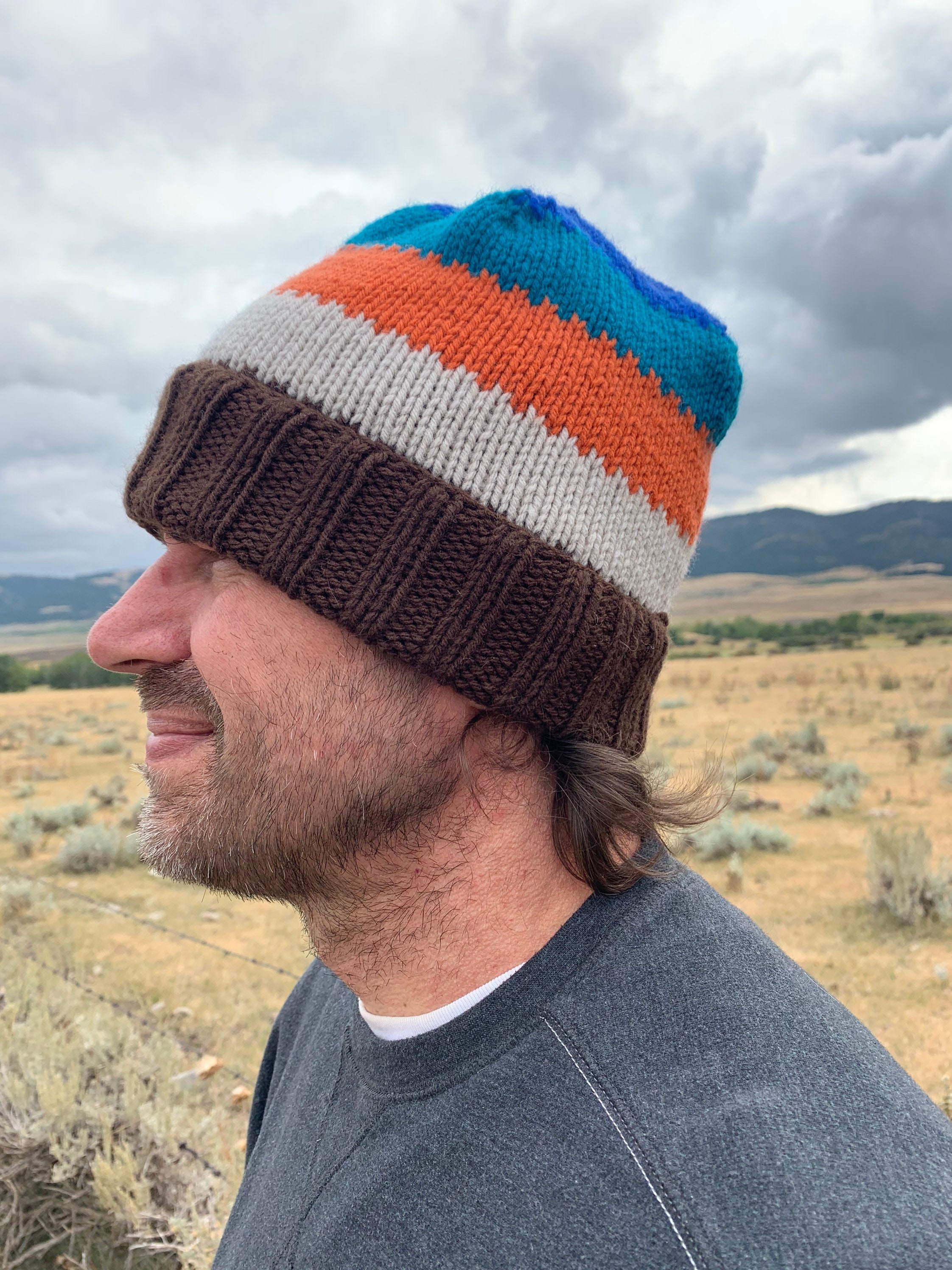 Handknit Hat Yellowstone National Park Womens Hat Mens Etsy