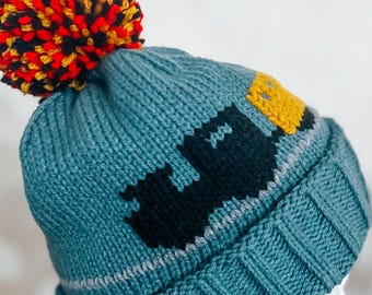 Choo Choo Train Hat Knitting Pattern | Kids Train Beanie Pattern | Toddler Hat Knitting Pattern | Children Knit Hat | The Little Chugger Hat