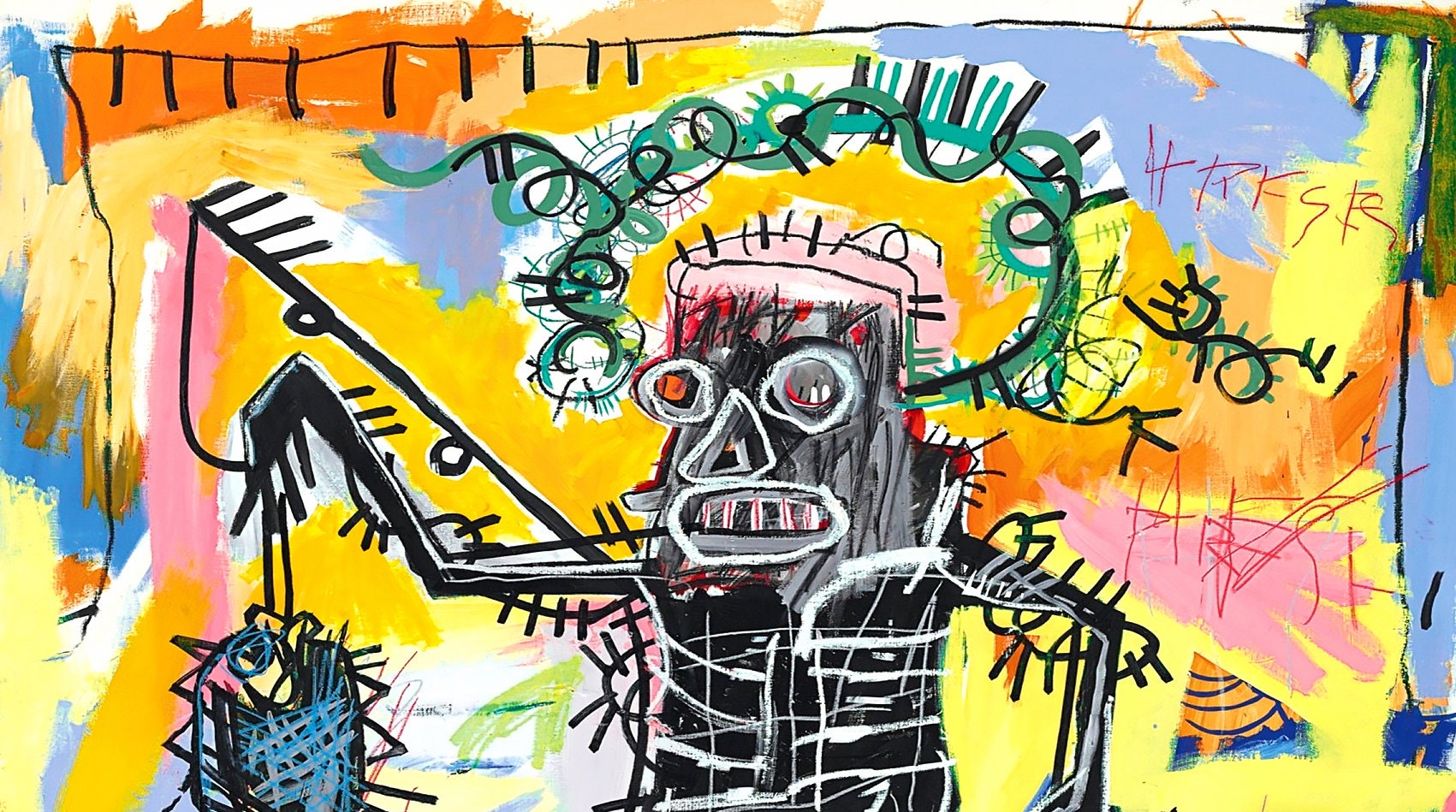 FishingJean Michel Basquiat Wall Art Canvas Painting | Etsy