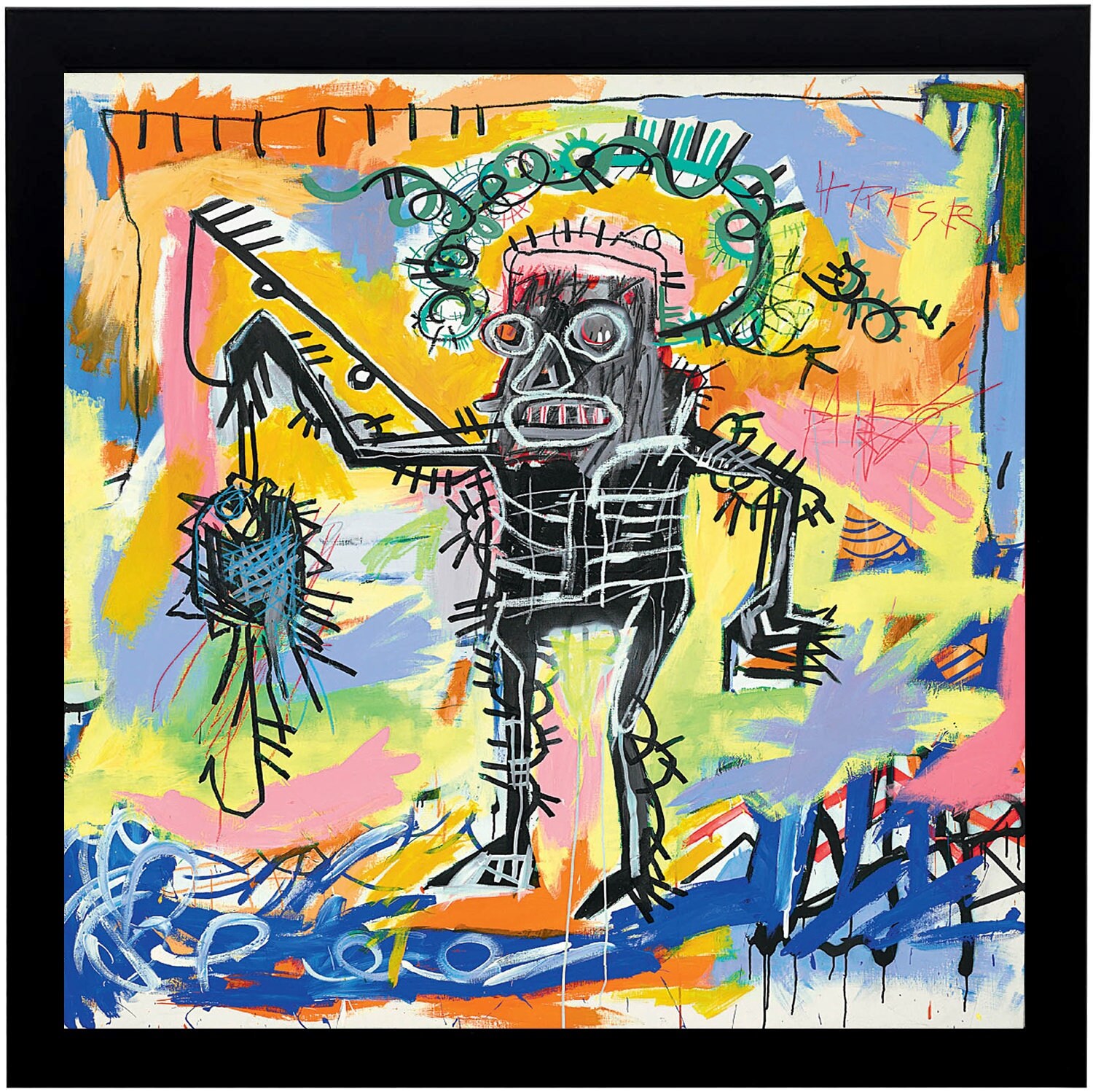 FishingJean Michel Basquiat Wall Art Canvas Painting Etsy