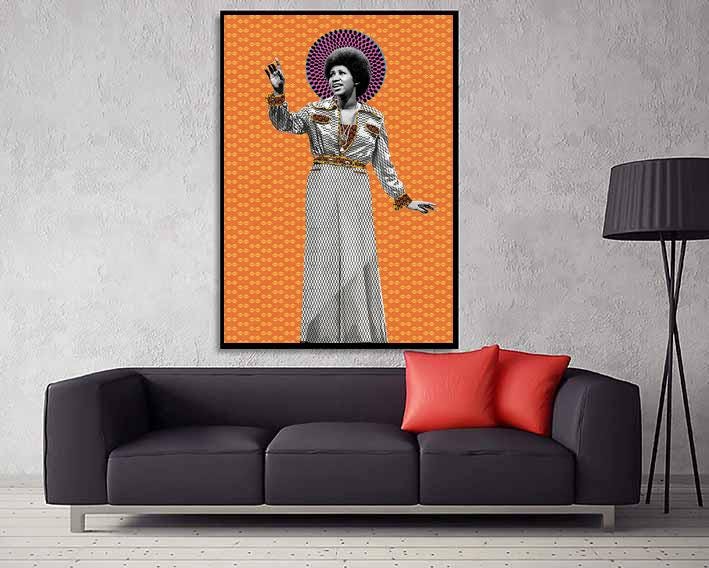 アレサ フランクリン ポスター ウォールアート キャンバス 絵画