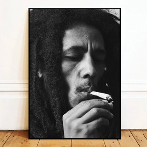 Bob Marley Wall Art Canvas Painting Poster, Bathroom Wall Decor,NO Frame