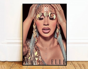 Cardi B,Wall Art Canvas Painting , Bathroom Wall Decor,NO Frame