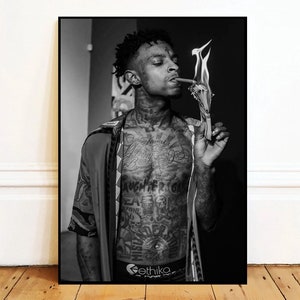 21 Savage Wall Art Canvas Painting Poster, Bathroom Wall Decor,NO Frame