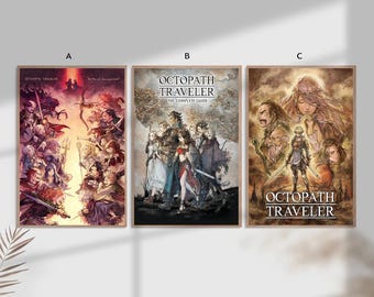 Octopath Traveler Video game poster Home Decor Canvas Poster (Unframed)