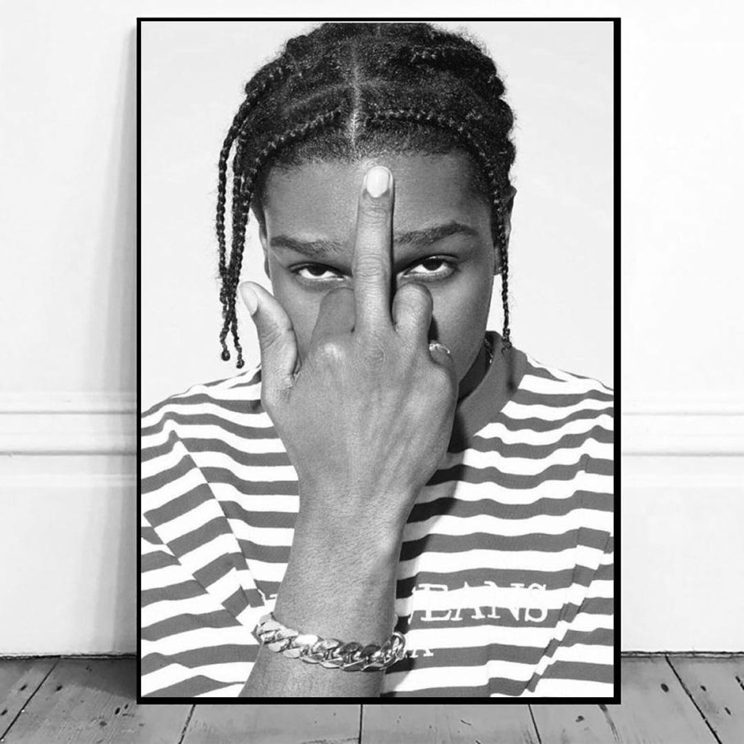 ASAP Rocky Poster Wall Art Canvas Painting Poster, Bathroom Wall Decor ...