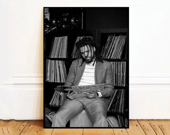 J Cole music Wall Art Canvas Painting Poster, Bathroom Wall Decor,NO Frame