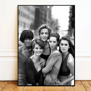 cindy crawford naomi campbell claudia schiffer,Wall Art Canvas Painting , Bathroom Wall Decor,NO Frame