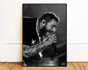 Poster peinture sur toile d&#39;art mural Post Malone, décoration murale de salle de bain, SANS cadre