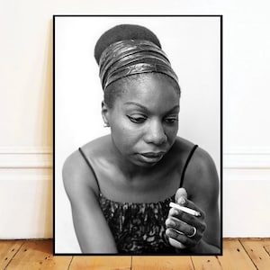Nina Simone Wall Art Canvas Painting Poster, Bathroom Wall Decor,NO Frame