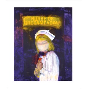 Nurse Of Greenmeadow,Pop Art Wall Art Canvas Painting , Bathroom Wall Decor,NO Frame