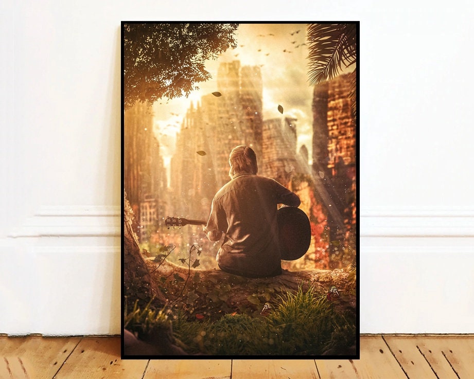 Custom Canvas Wall Decor Joel Ellie Poster The Last Of Us Wallpaper Black  And White Wall Sticker Mural Bedroom Decoration #0577# - AliExpress