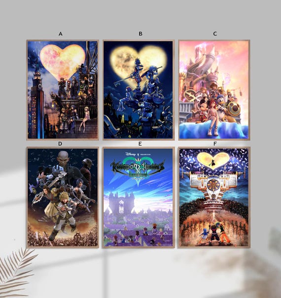 Kingdom Hearts game poster Home Decor Canvas Poster (Unframed)