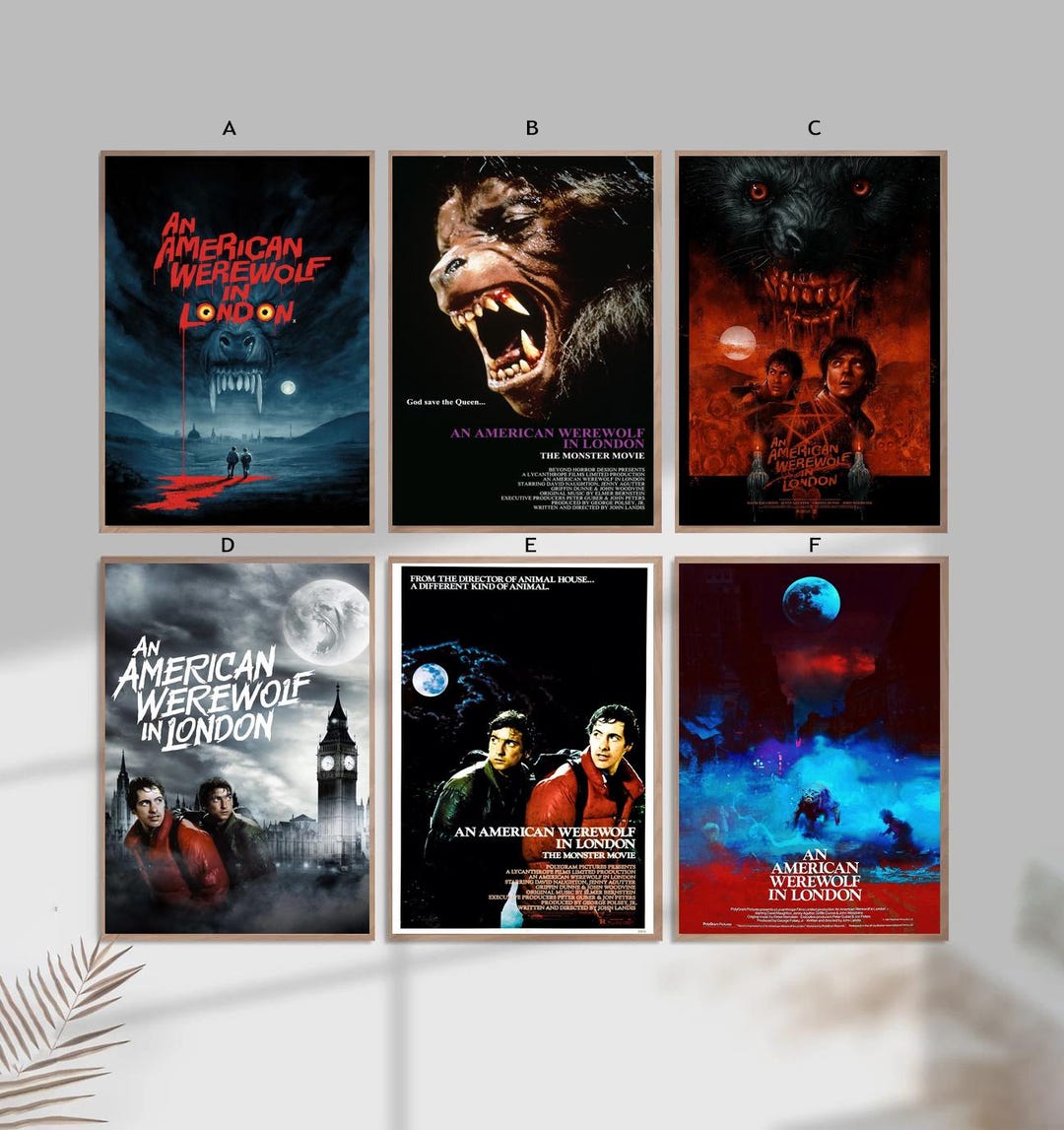An American Werewolf in London 1981 Movie Poster Home Decor Canvas ...