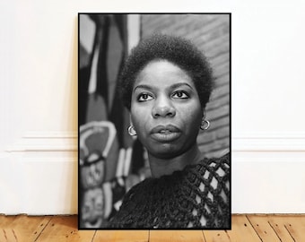 Nina Simone Wall Art Canvas Painting Poster, Bathroom Wall Decor,NO Frame