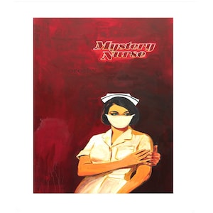 Mystery Nurse,Pop Art Wall Art Canvas Painting , Bathroom Wall Decor,NO Frame