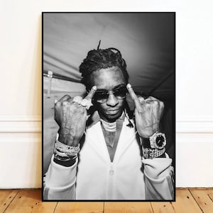 Young Thug Wall Art Canvas Painting Poster, Bathroom Wall Decor,NO Frame