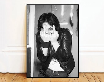 Joan Jett, toile art mural, décoration murale de salle de bain, SANS cadre