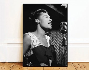 Billie Holiday Jazz Music Iconic Poster Shed Home Retro Metal Wall