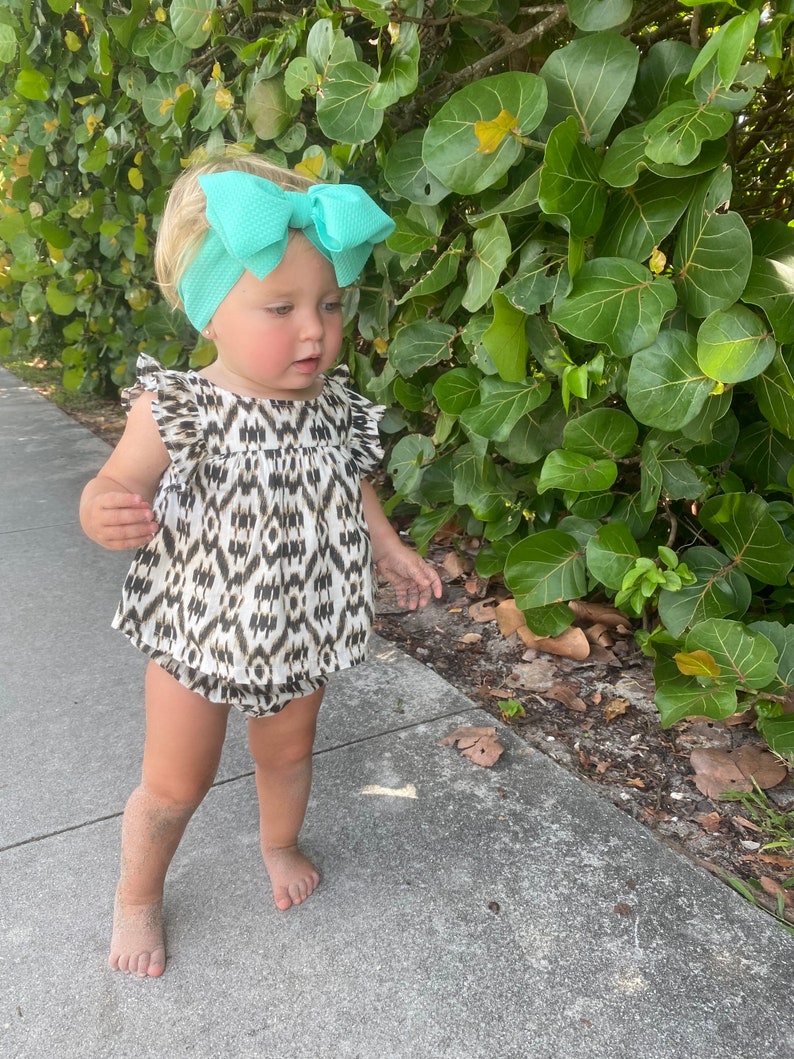 headwrap Spearmint bow top knot