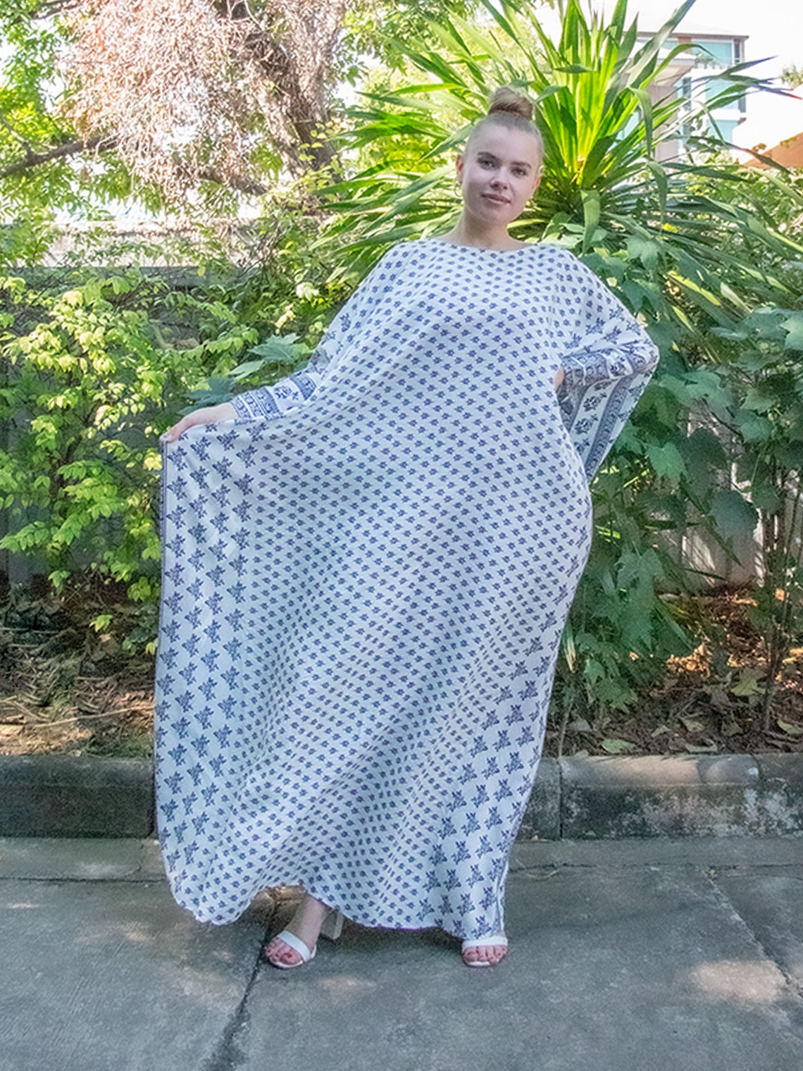 White Kaftan Cotton Caftan Indian Vintage Kaftan for Women Etsy