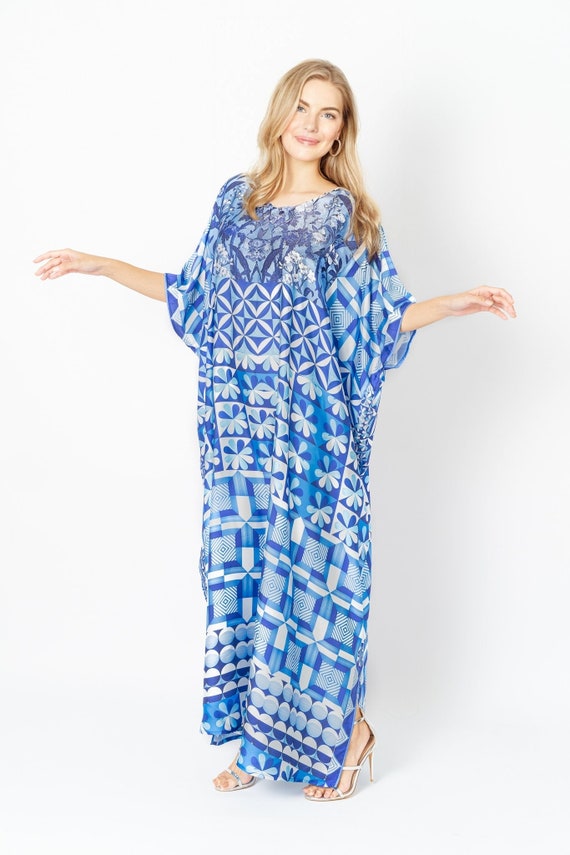 BLUE KAFTAN DRESS