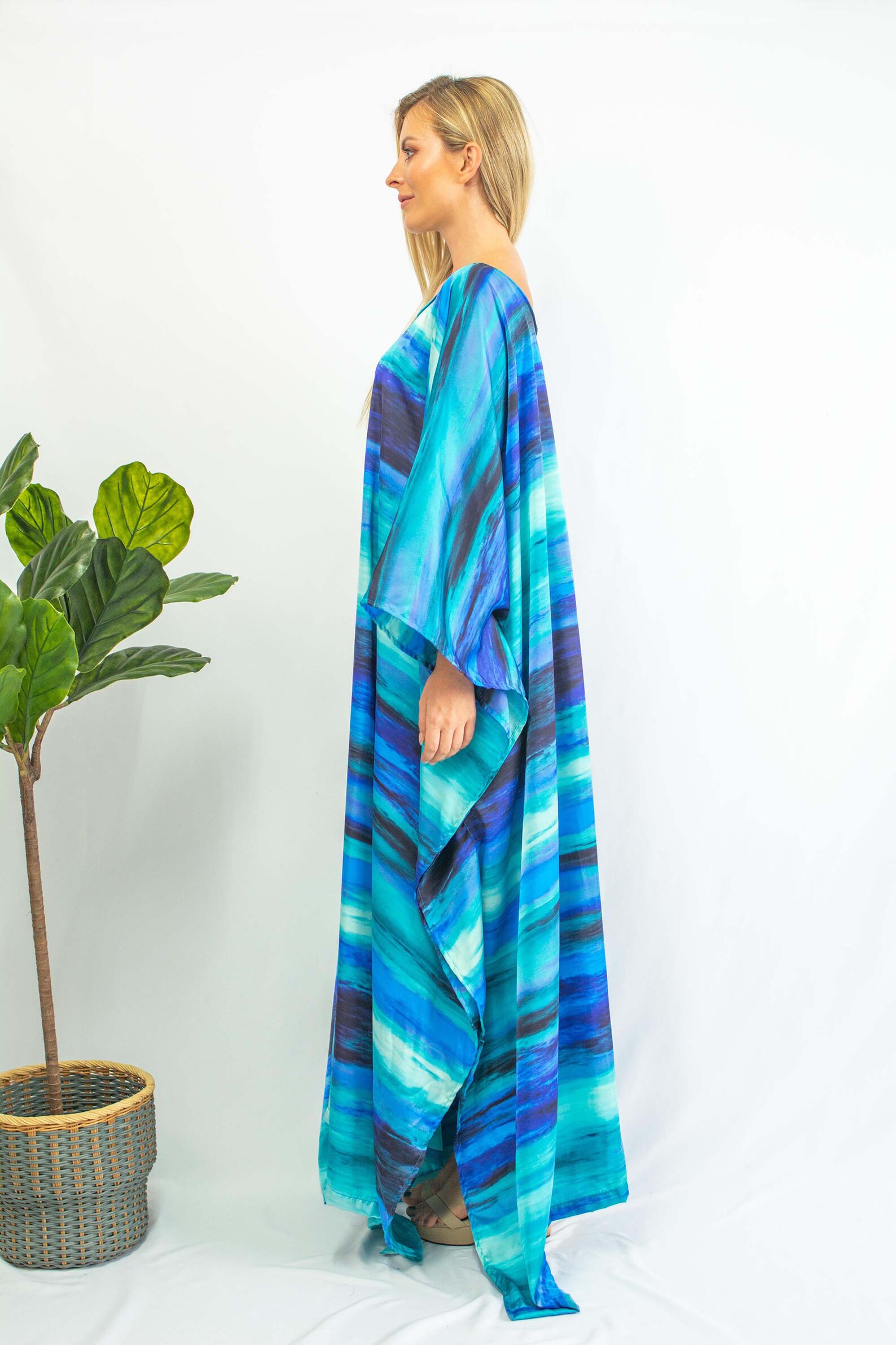 silk caftan plus size