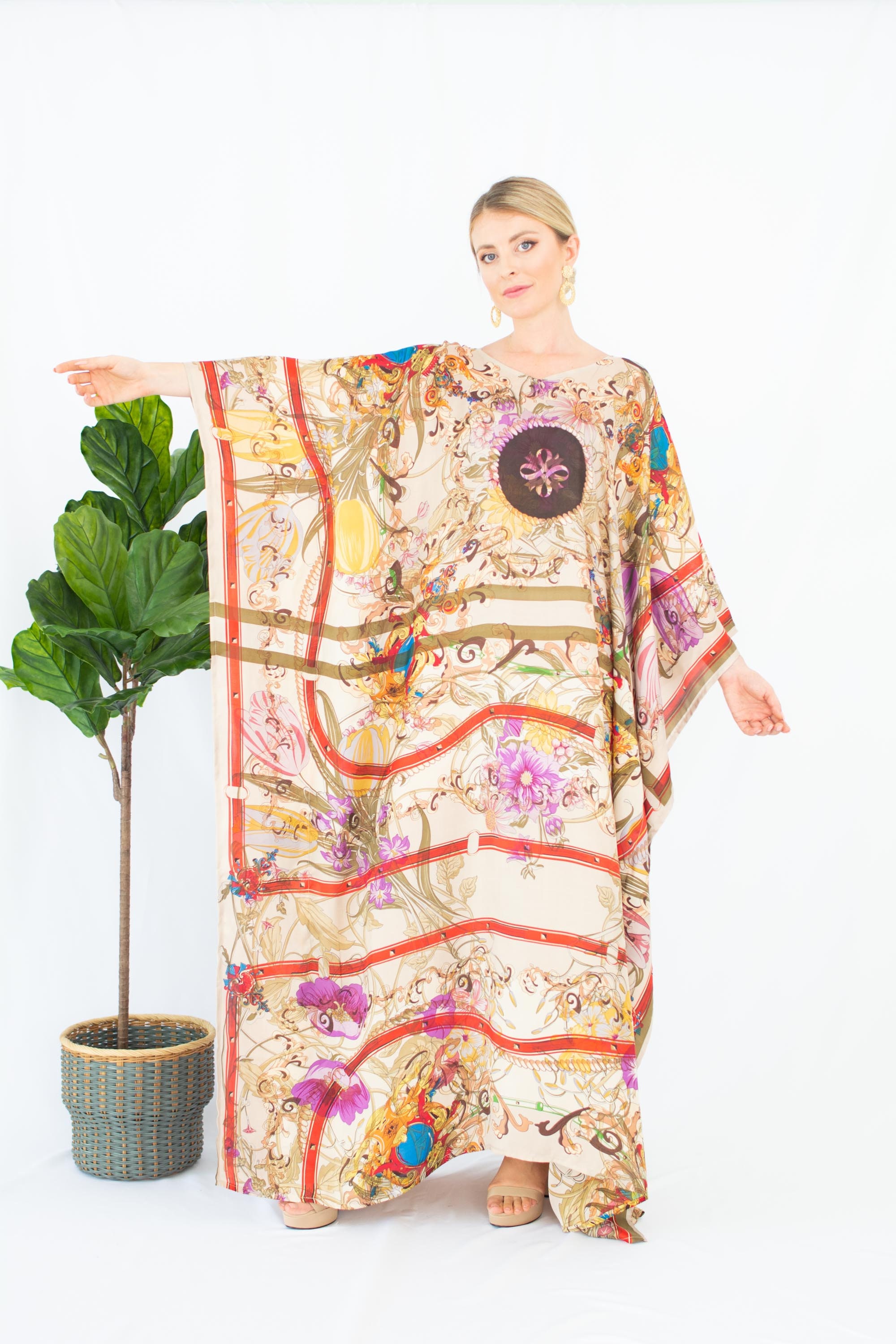 Royal Silk Kaftan Maxi Dress Luxury Silk Caftan Moroccan Etsy