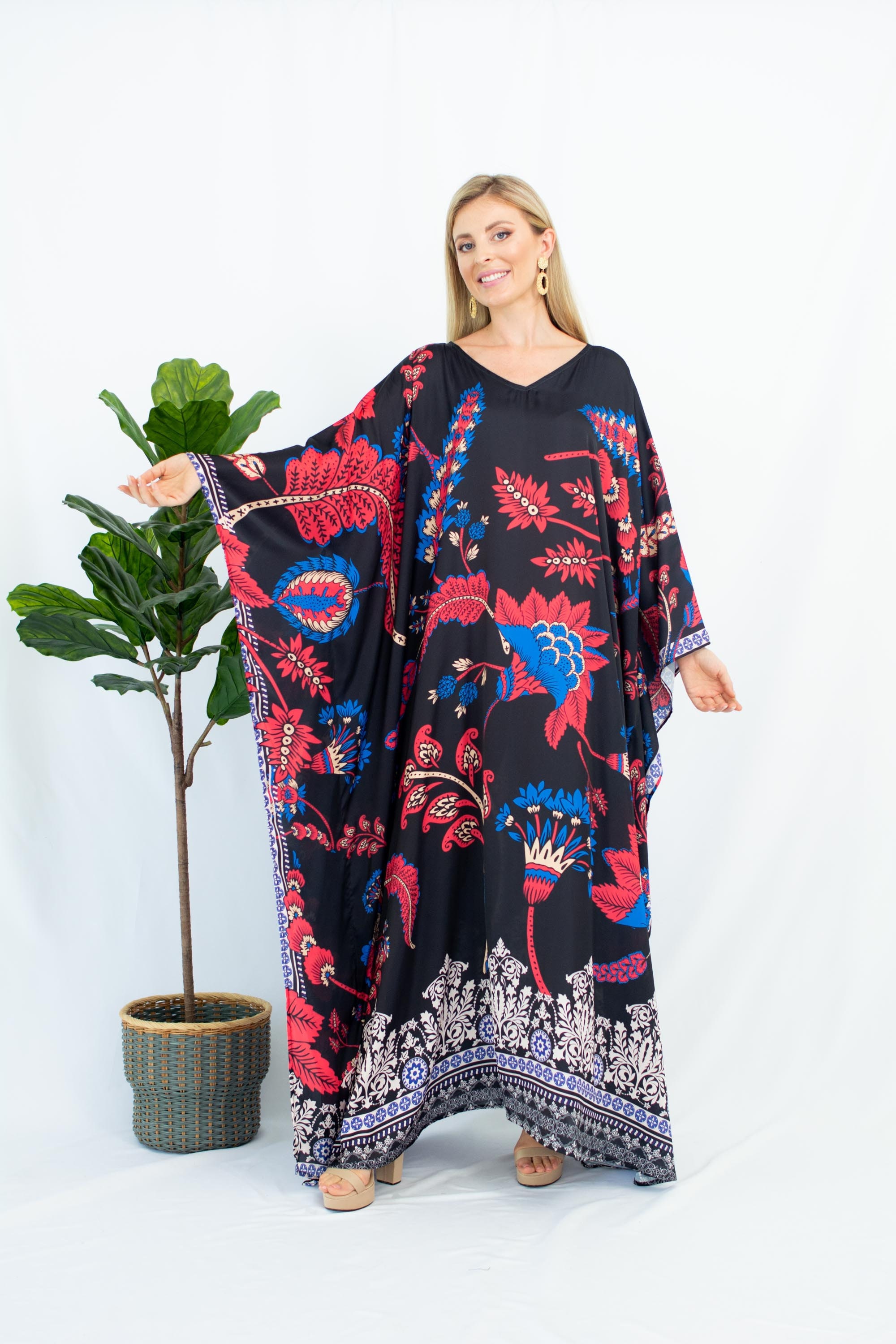 Paisley Kaftan Silk Caftan for Women Vintage Prints Kaftan Etsy