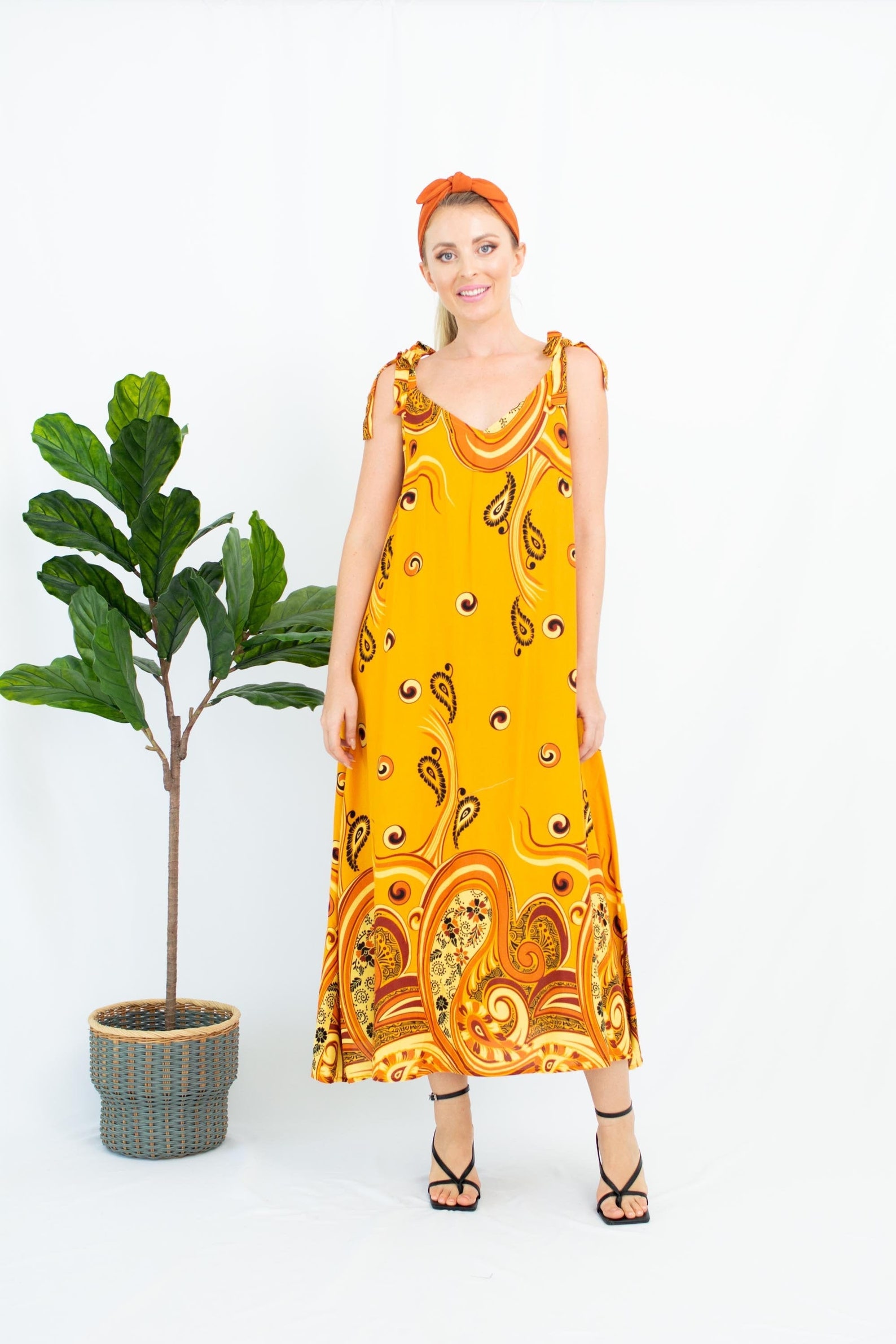 Yellow Sundress Plus Size for Women Summer Sundress Cotton | Etsy