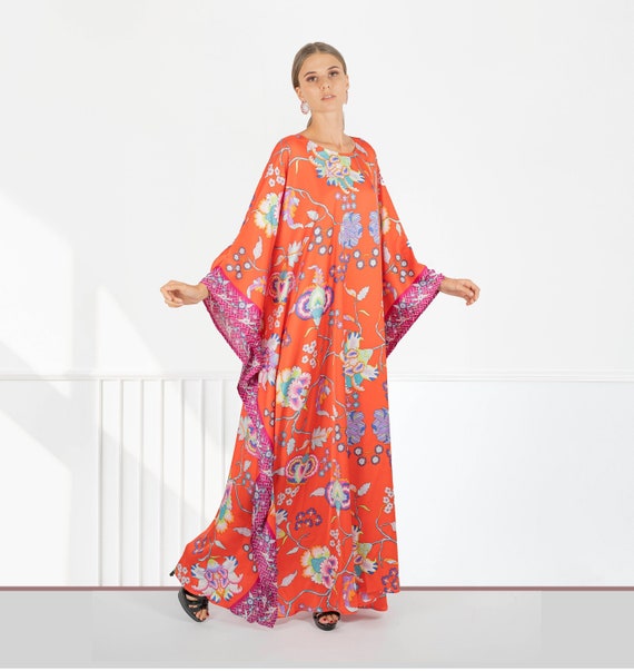 silk kaftan dress uk