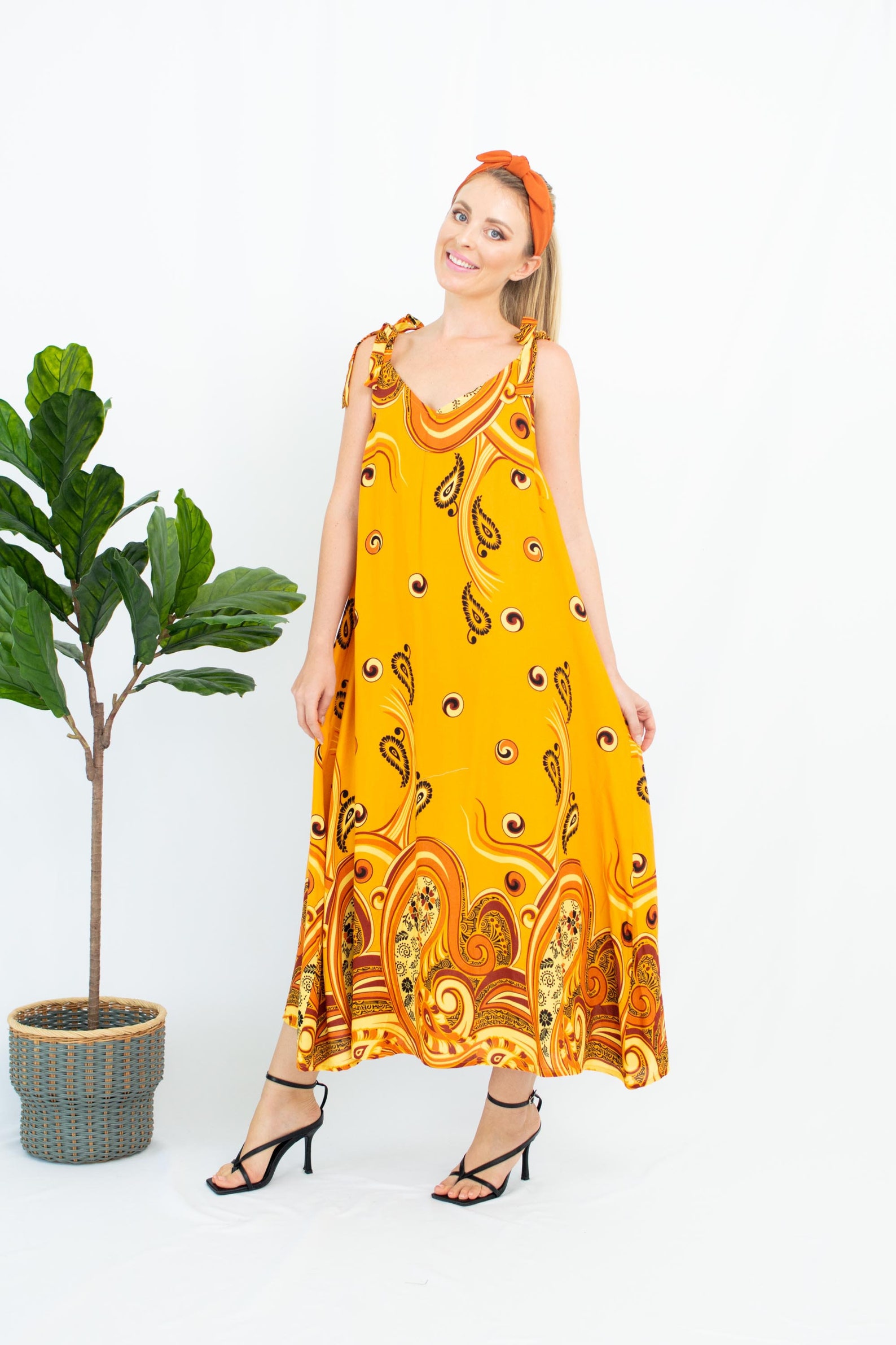 Yellow Sundress Plus Size for Women Summer Sundress Cotton - Etsy