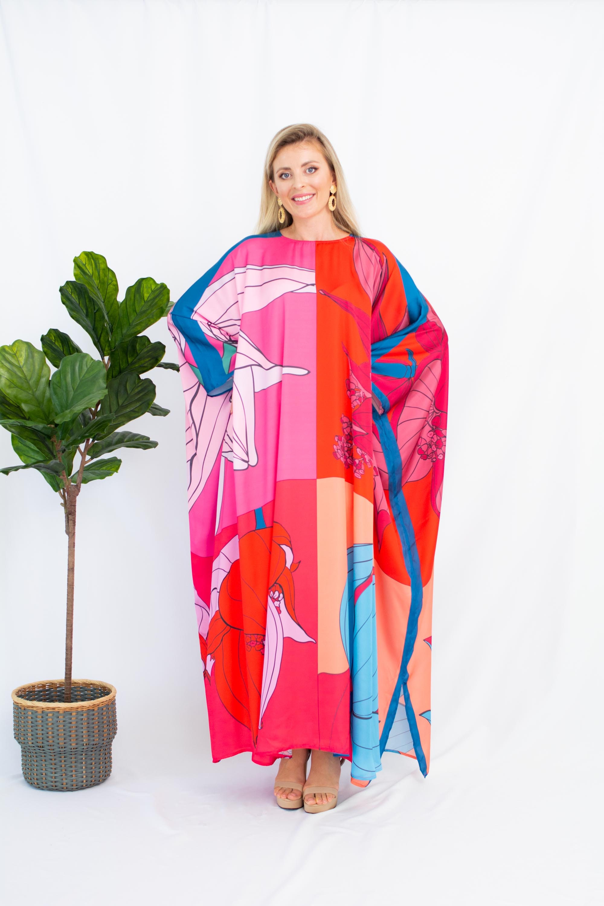 silk caftan plus size