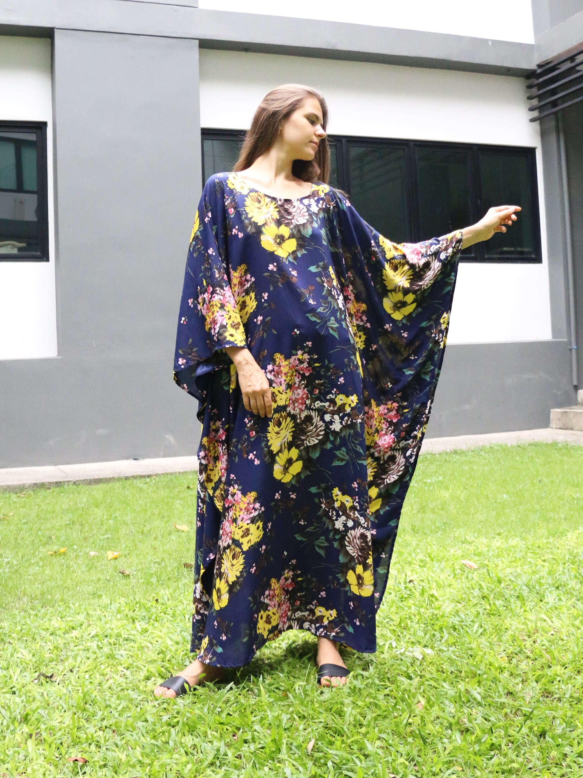 Cotton Caftan Cotton Floral Kaftan For Women Kaftan Etsy